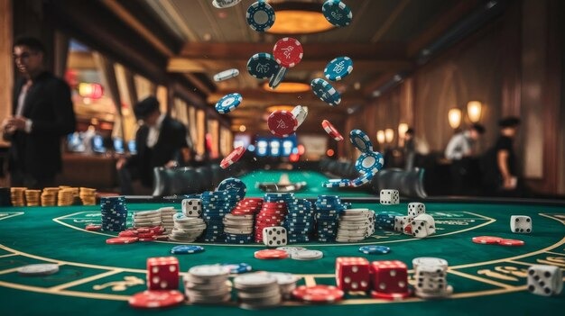 Texas Poker table layout on opaltogel apk with dealer and player positions